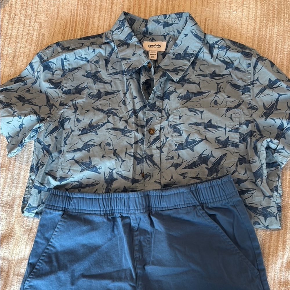 Sonoma Blue Matching Set Button Down Shirt